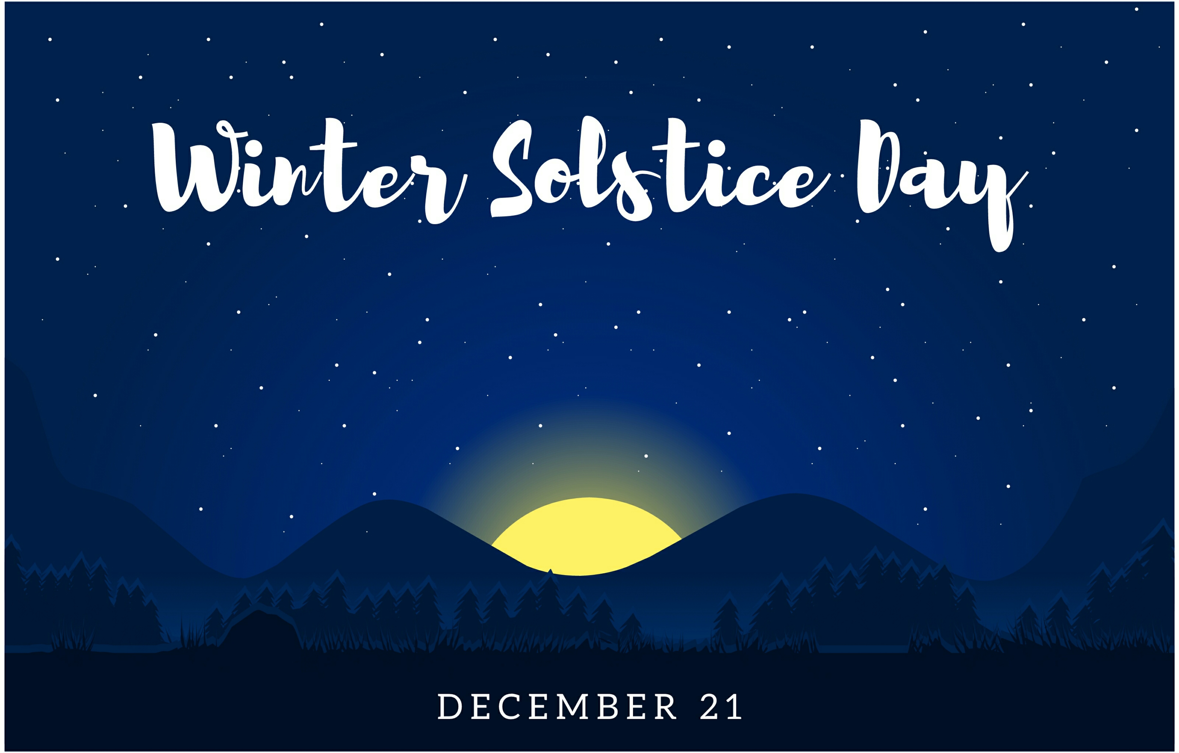 Winter Solstice Day theme poster or banner. Vector illustration. Suitable for Poster , Banners, campaign and greeting card.